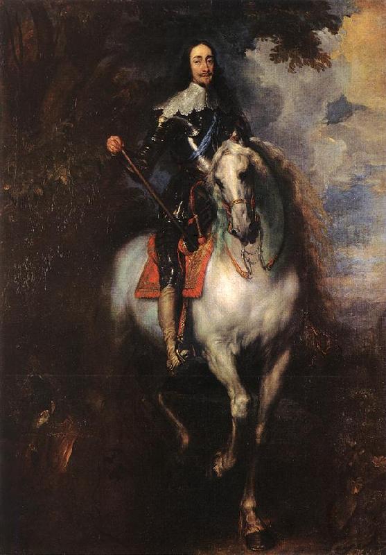DYCK, Sir Anthony Van Equestrian Portrait of Charles I, King of England Germany oil painting art